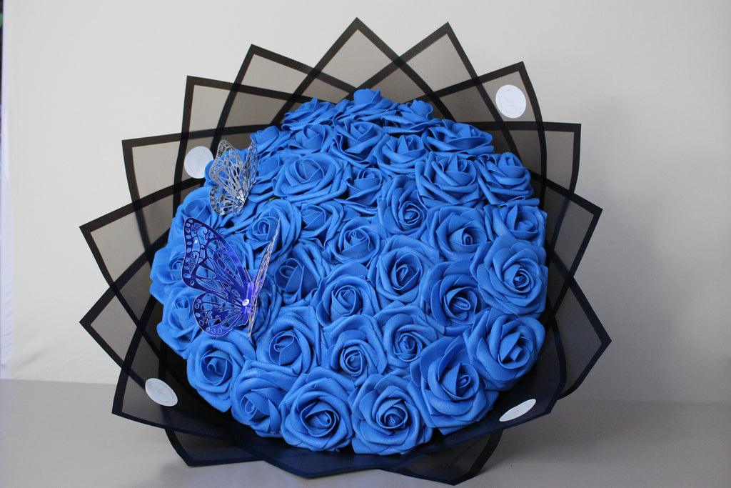 Rosen Bouquet Blau