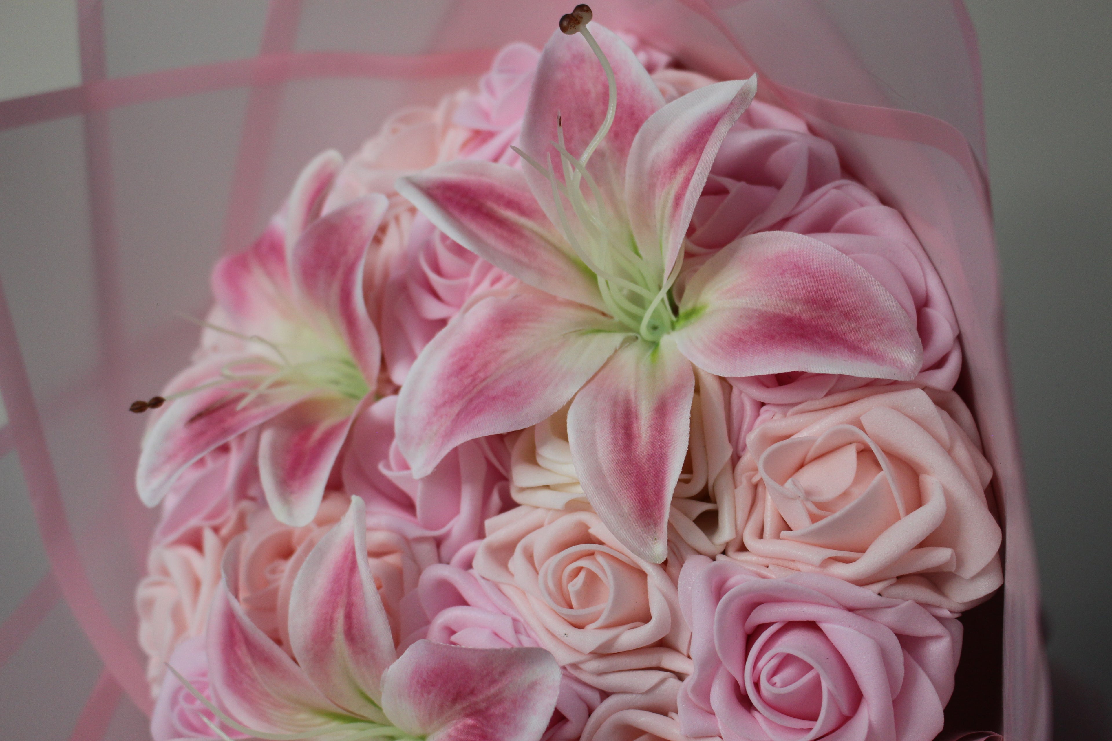 Mischrosen X Lilien Bouquet